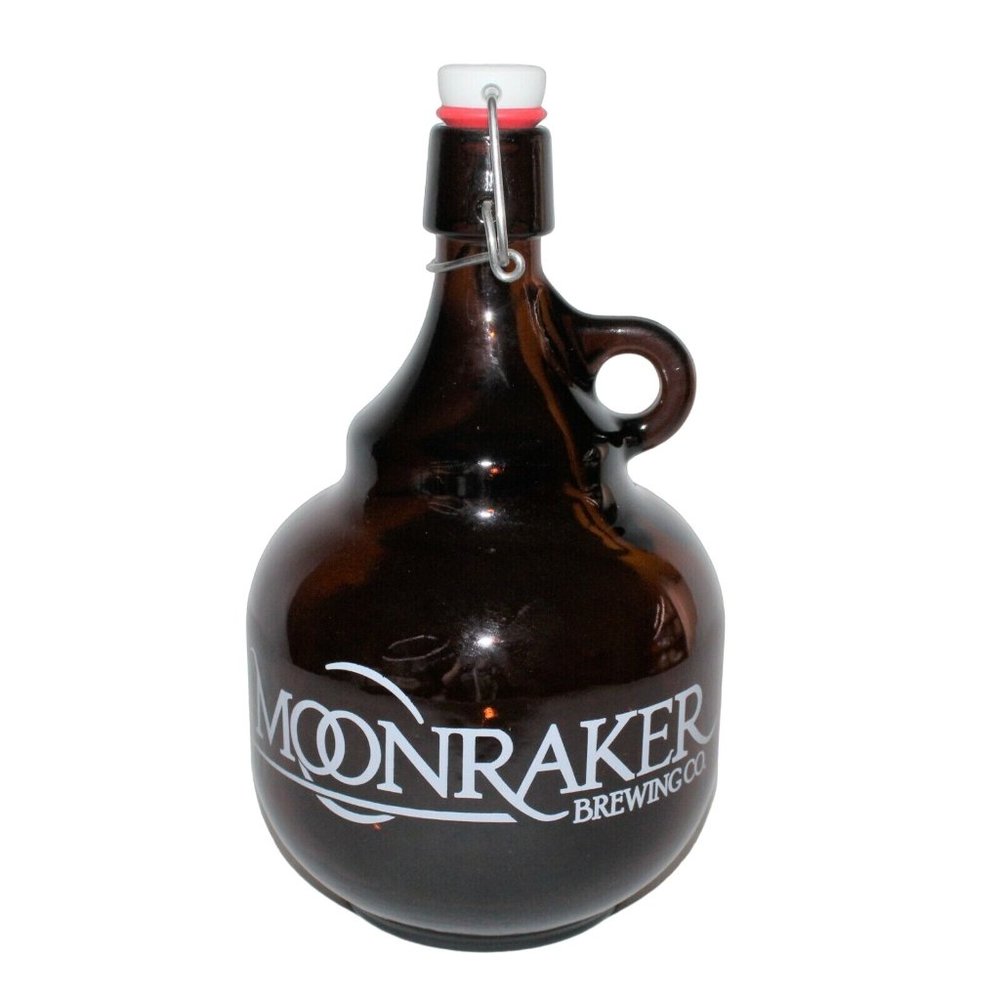 Moonraker Brewing Company 64 Fl Oz Growler Jug Auburn California Flip Top Jug